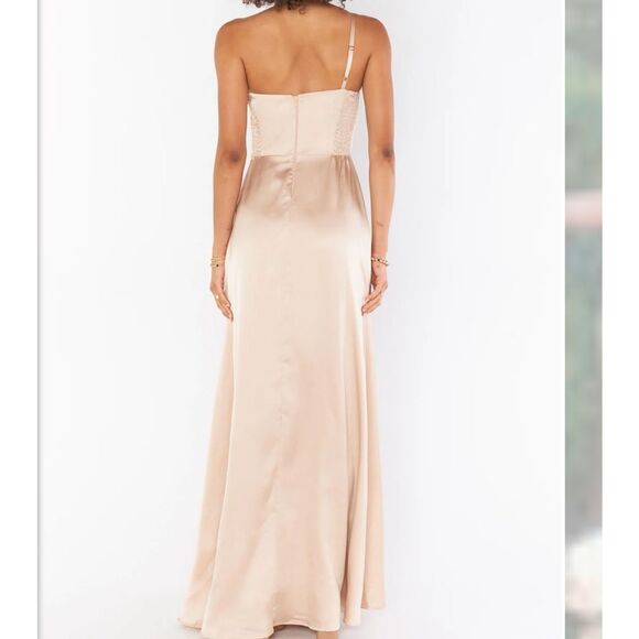 Show Me Your Mumu Shannon One Shoulder Dress Show me the Ring Crisp L Nwt - Picture 5 of 7